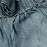Mini Banda Short In Denim Tinta Unita per Neonata 3B735X BLU MINI BANDA 