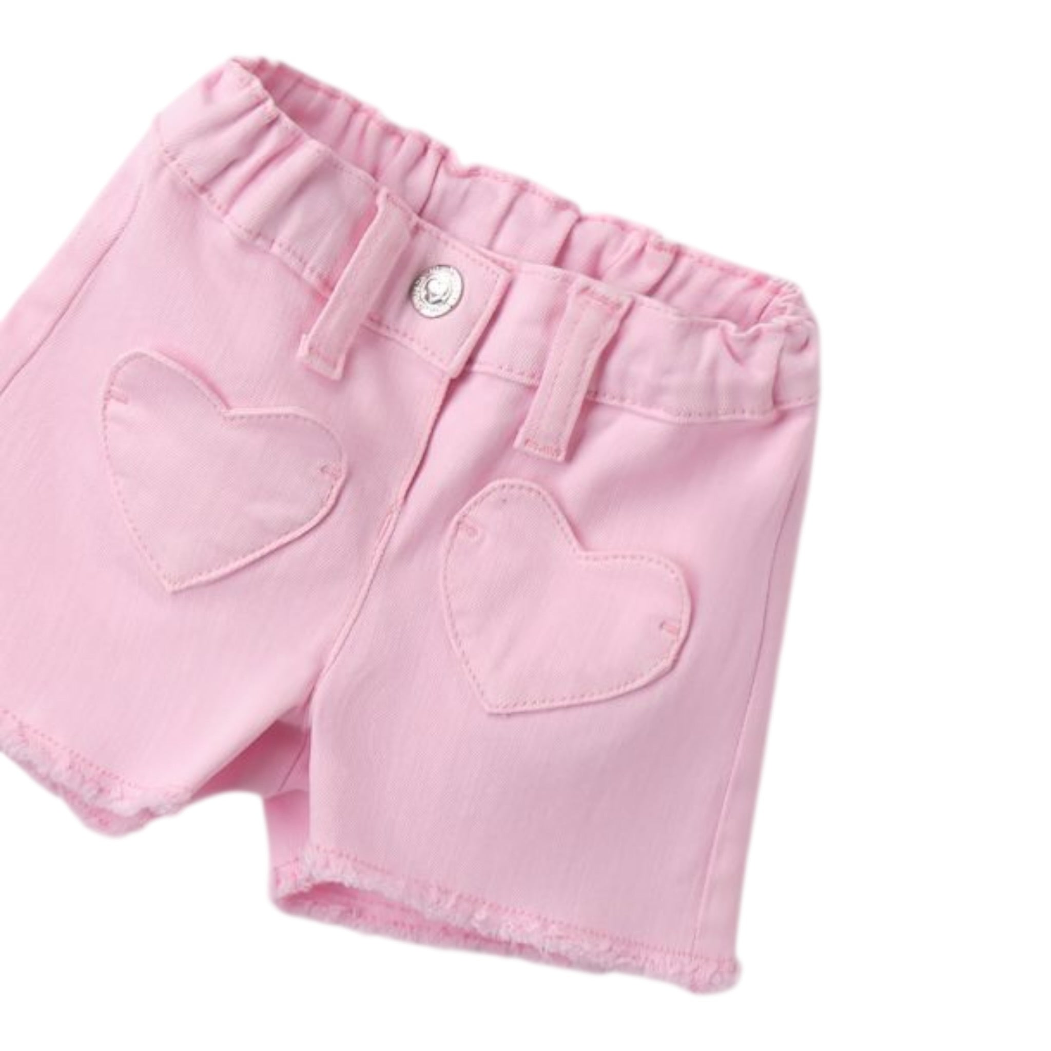 Mini Banda Short Tinta Unita con Girovita Regolabile per Neonata 3B736 ROSA MINI BANDA 