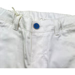 Minibanda Pantalone Tinta Unita con Elastico In Vita per Neonato 3B616 BIANCO MINIBANDA 