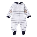 Minibanda Tutina Manica Lunga Tinta Unita con Stampe per Neonato 3B666 BIANCO MINIBANDA 