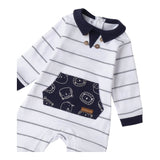 Minibanda Tutina Manica Lunga Tinta Unita con Stampe per Neonato 3B666 BIANCO MINIBANDA 