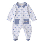 Minibanda Tutina Manica Lunga Tinta Unita con Stampe per Neonato 3B669 BIANCO MINIBANDA 