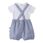 Minibanda Complet 2 Pezzi Pagliaccetto-Body per Neonato 3B679 BIANCO/BLU MINIBANDA 