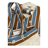 Minu' Completo 4 Pezzi Camicia-Gilet-Papillon-Pantalone con Bretelle per Neonato M3850C4 PANNA MINU' 