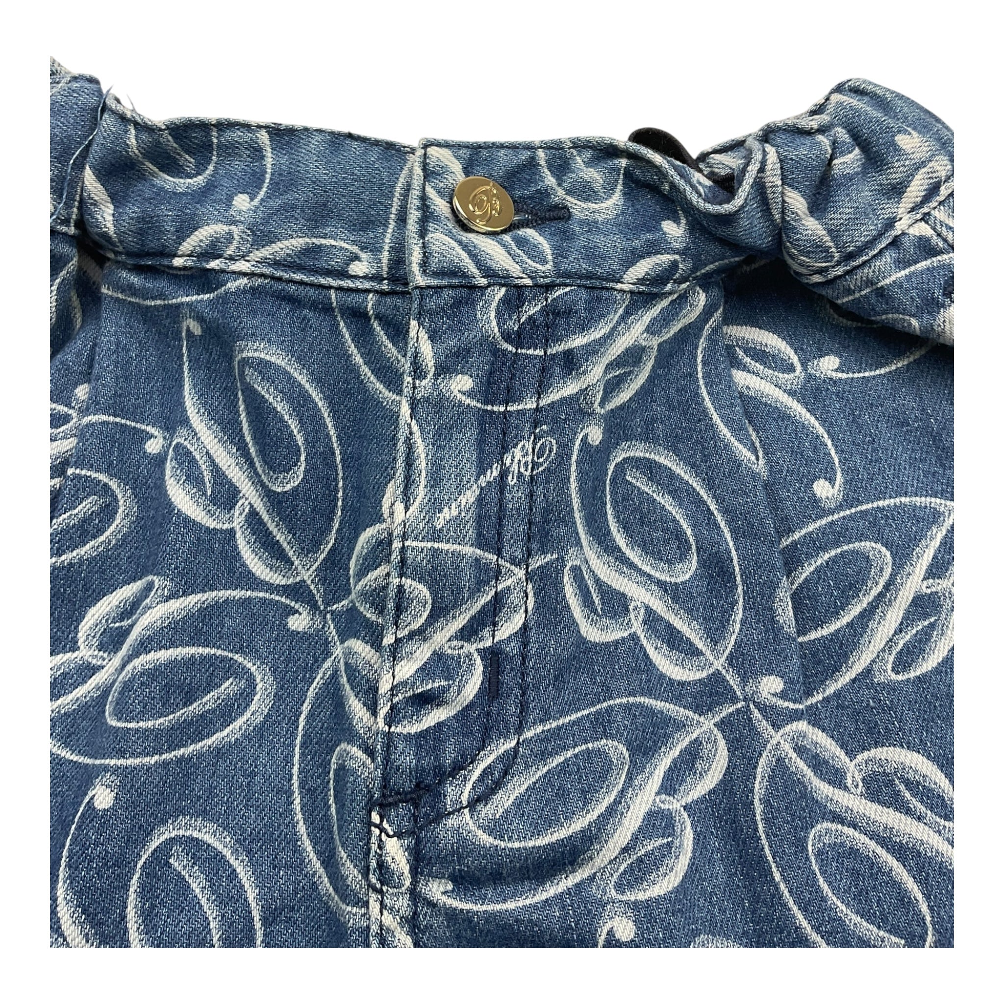 Miss Blumarine Short In Denim Tinta Unita per Bambina BGBE003 BLU MISS BLUMARINE 