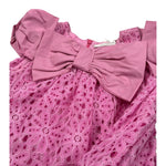 Miss Grant Abito tinta unita Traforato Rosa per Bambina MG1268J ROSA MISS GRANT 