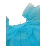 Miss Grant Top tinta unita con Tulle Azzurro per Neonata MG1270 AZZURRO MISS GRANT 