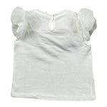 Miss Grant T-Shirt Girocollo tinta unita con Applicazioni Bianco per Neonata MG1332XX BIANCO MISS GRANT 