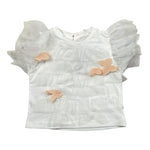 Miss Grant T-Shirt Girocollo tinta unita con Applicazioni Bianco per Neonata MG1335X BIANCO MISS GRANT 