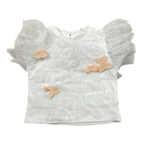 Miss Grant T-Shirt Girocollo tinta unita con Applicazioni Bianco per Neonata MG1335X BIANCO MISS GRANT 