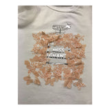 Miss Grant T-Shirt Girocollo Tinta Unita con Stampa In Contrasto per Bambina MG1336J BIANCO MISS GRANT 