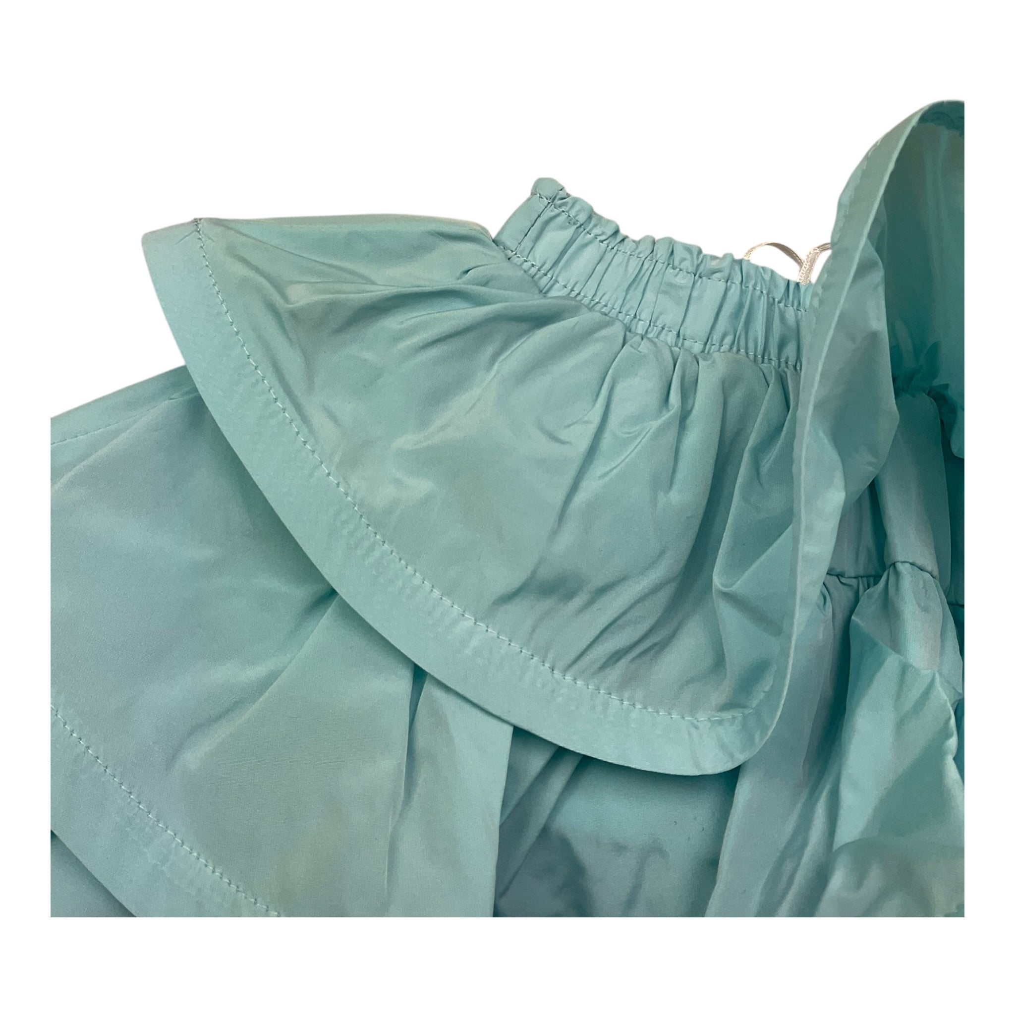 Miss Grant Gonna Tinta Unita con Balze per Neonata MG1345 AZZURRO MISS GRANT 