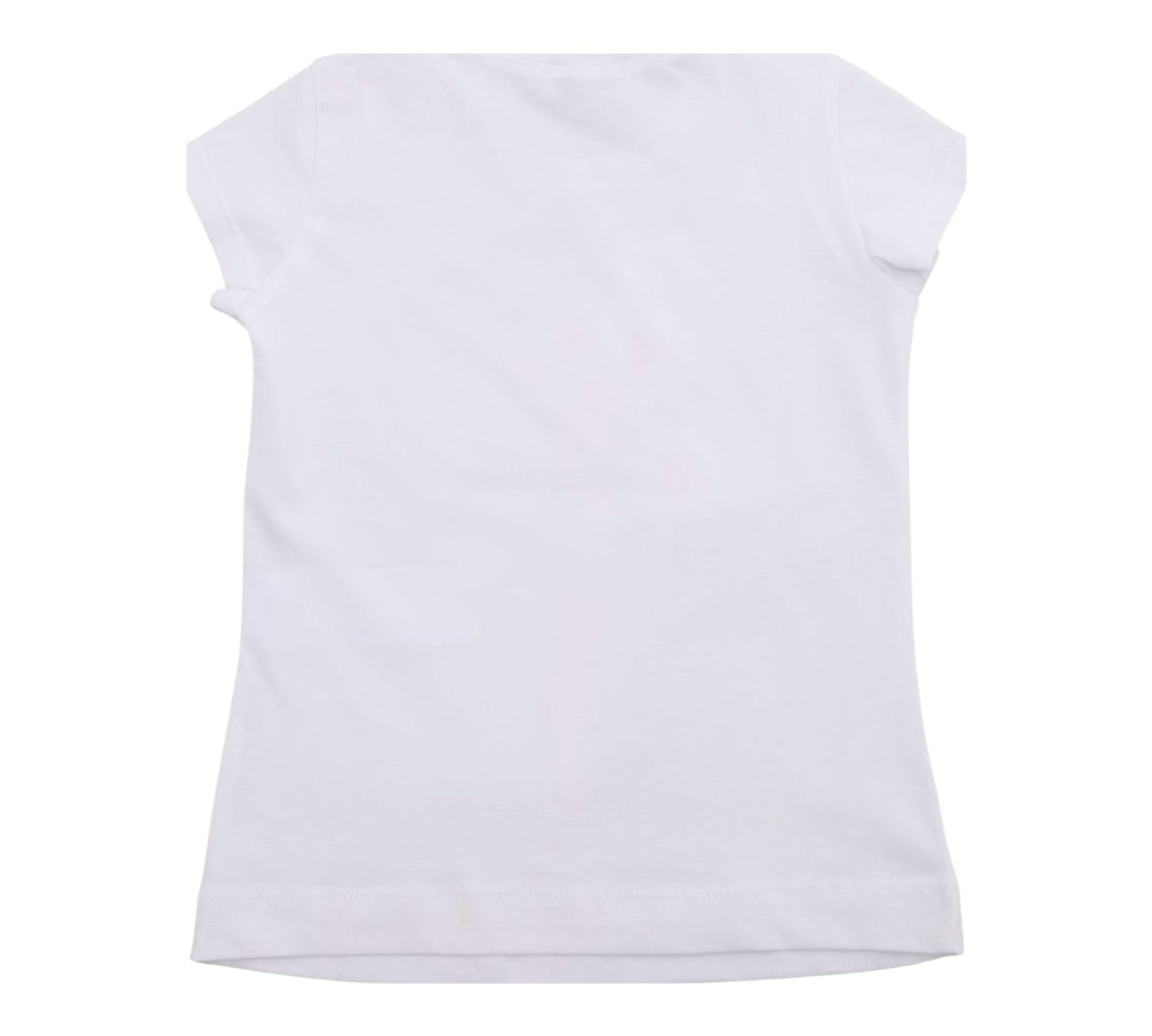 Monnalisa T-Shirt Girocollo Tinta Unita con Stampa per Bambina 113602S2 BIANCO MONNALISA 