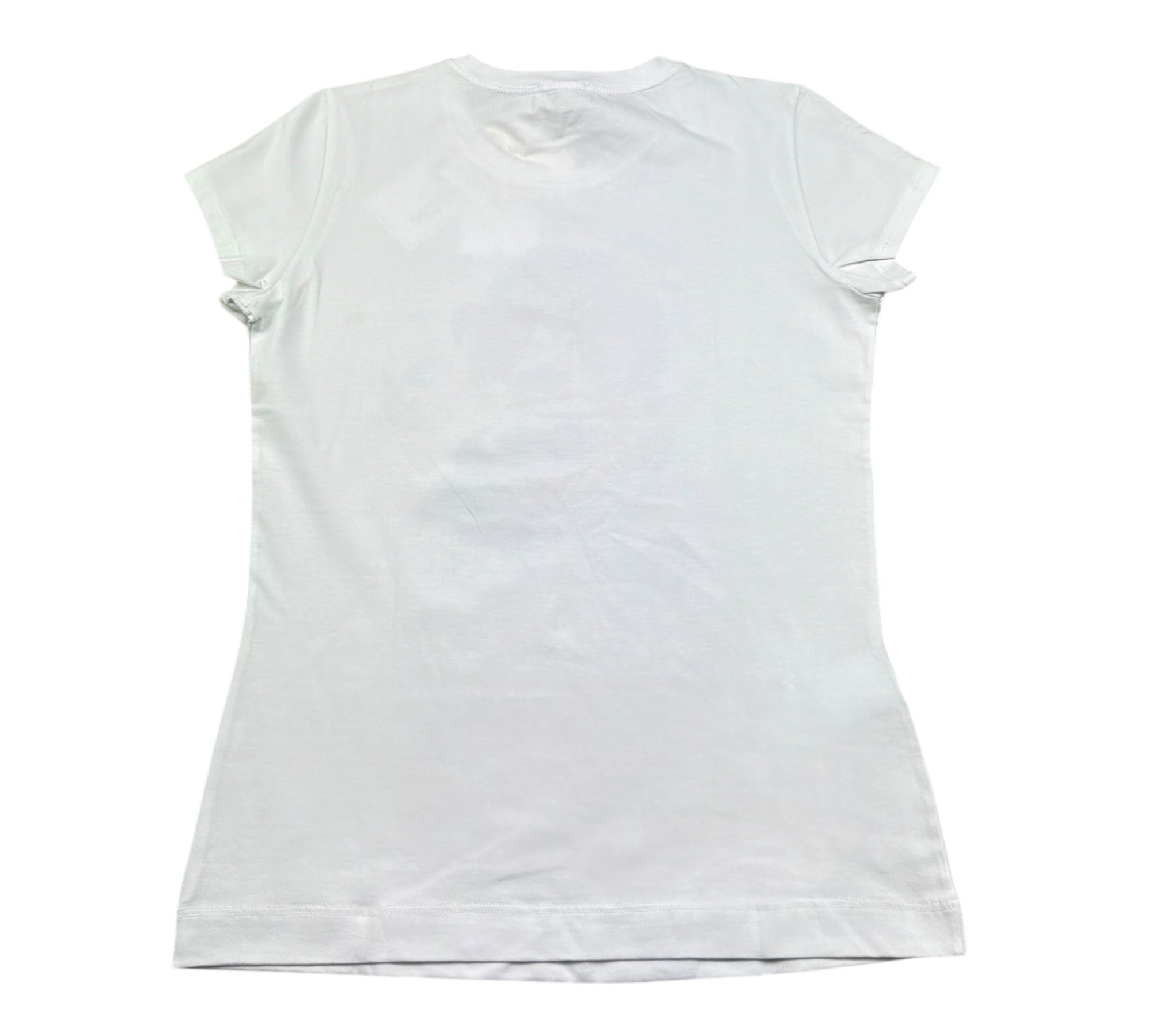 Monnalisa T-Shirt Girocollo Tinta Unita con Stampa Ariel per Bambina 113628P9 BIANCO MONNALISA 