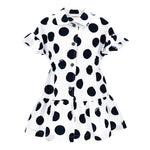 Monnalisa Abito Mezza Manica tinta unita con Stampa Pois Bianco per Bambina 11A910X BIANCO MONNALISA 