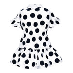 Monnalisa Abito Mezza Manica tinta unita con Stampa Pois Bianco per Bambina 11A910X BIANCO MONNALISA 