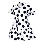 Monnalisa Abito Mezza Manica tinta unita con Stampa Pois Bianco per Bambina 11A910X BIANCO MONNALISA 