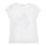 Monnalisa T-Shirt Girocollo Tinta Unita Stampa Bamby per Bambina 11E612 BIANCO MONNALISA 
