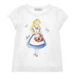 Monnalisa T-Shirt Girocollo Tinta Unita con Stampa per Neonata 11E622XXN BIANCO MONNALISA 