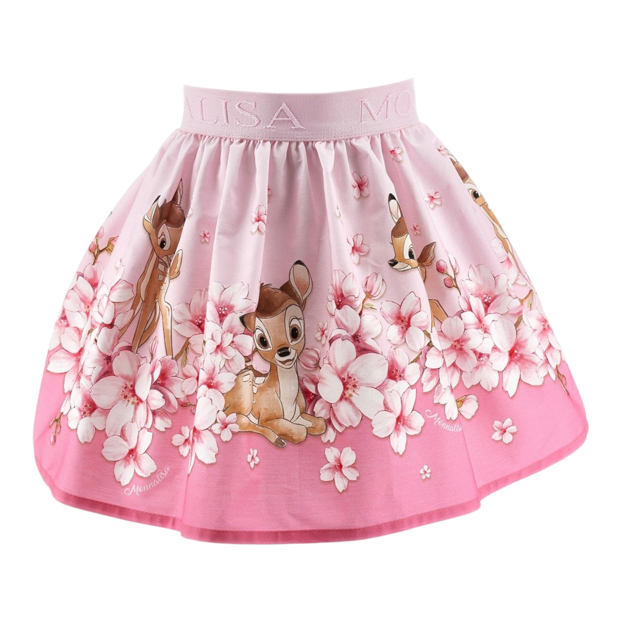 Monnalisa Gonna Tinta Unita con Stampa Disney per Bambina 11E702X ROSA MONNALISA 
