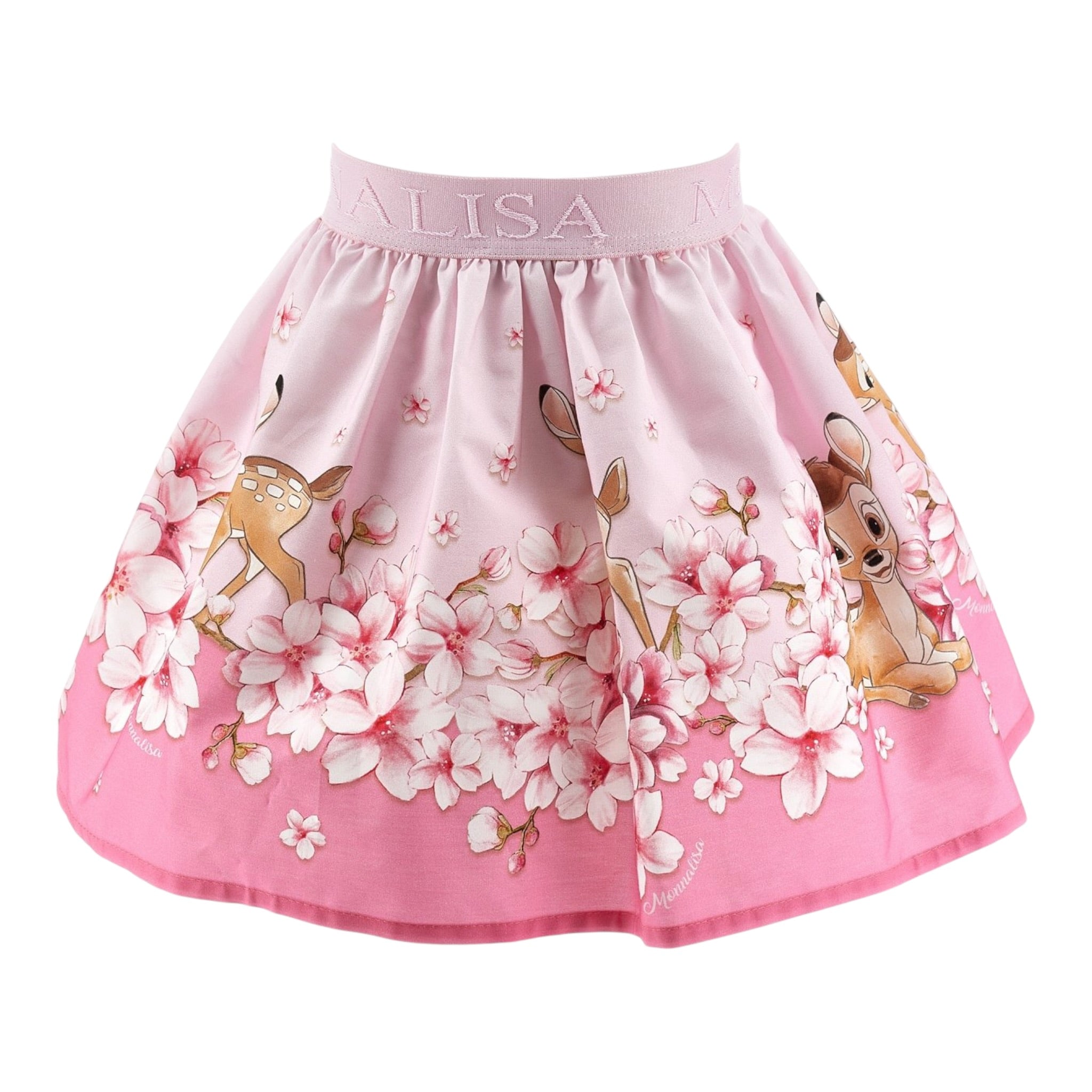 Monnalisa Gonna Tinta Unita con Stampa Disney per Bambina 11E702X ROSA MONNALISA 