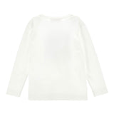 Monnalisa Shirt Girocollo Tinta Unita con Stampa per Neonata 19D612 BIANCO MONNALISA 