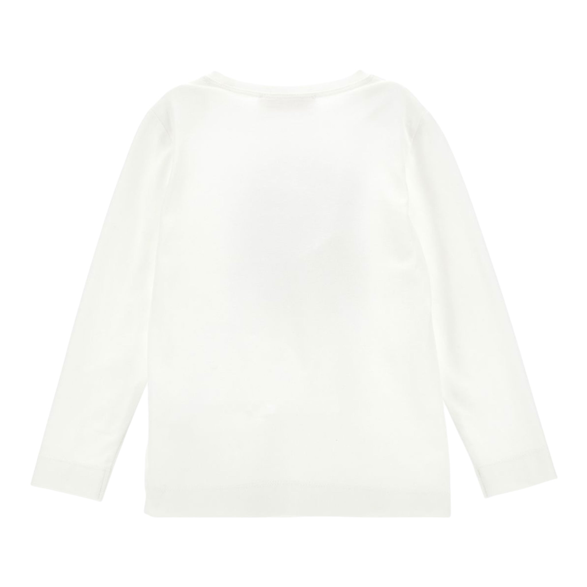 Monnalisa Shirt Girocollo Tinta Unita con Stampa per Neonata 19D612 BIANCO MONNALISA 