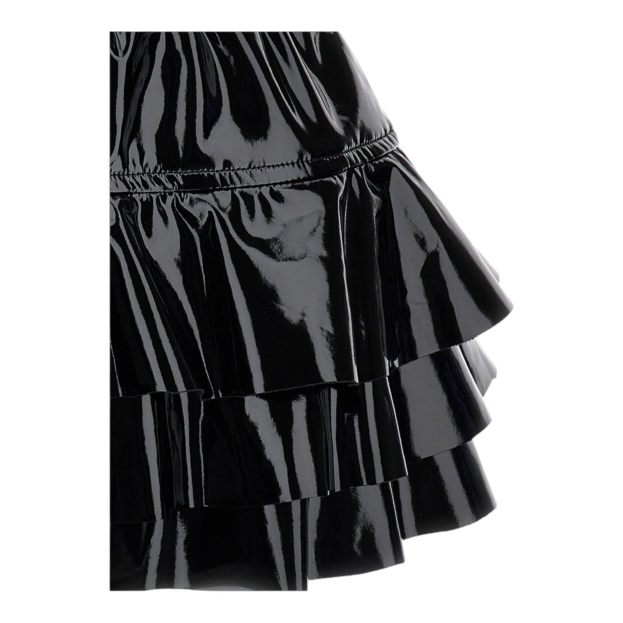 Monnalisa Gonna Tinta Unita In Ecopelle per Neonata 19D704N NERO MONNALISA 
