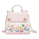 Monnalisa Borsa Tinta Unita con Stampa per Bambina 19E013 BIANCO MONNALISA 