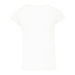 Monnalisa T-Shirt Girocollo Tinta Unita con Stampa per Bambina 19E615 BIANCO MONNALISA 