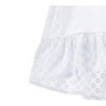 Monnalisa Maxi T-Shirt Girocolo Tinta Unita con Stampa per Neonata 19E625N BIANCO MONNALISA 