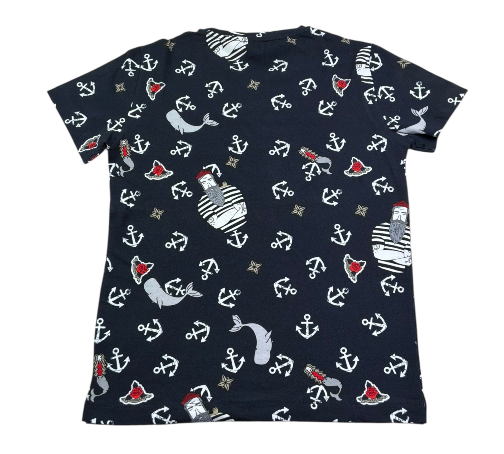 Monnalisa T-Shirt Girocollo Tinta Unita con Stampa per Bambino 253601 BLU MONNALISA 