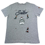 Monnalisa T-Shirt Girocollo Tinta Unita con Stampa per Bambino 253602 GRIGIO MONNALISA 