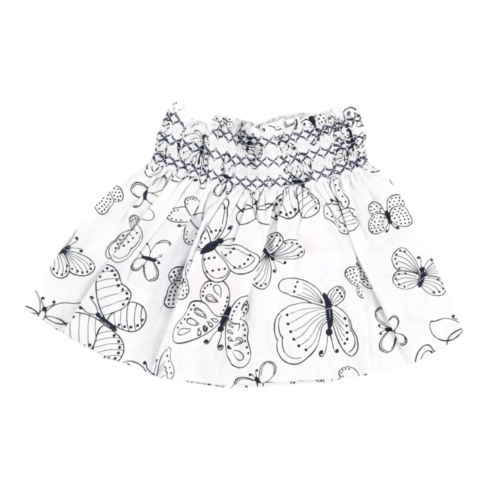 Monnalisa Gonna Tinta Unita con Stampe Farfalla per Neonata 311761 BIANCO MONNALISA 