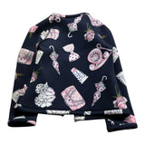 Monnalisa Felpa Tinta Unita con Zip E Stampa per Neonata 316815 BLU MONNALISA 