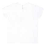 Monnalisa T-Shirt Tinta Unita Girocollo con Stampa Rapunzel per Bambina 39C615 BIANCO MONNALISA 