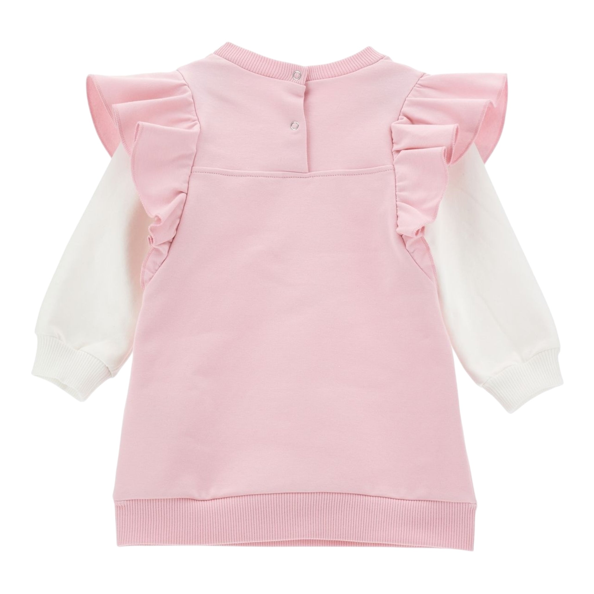 Monnalisa Abito Bicolore con Maniche In Contrasto per Neonata 39D905 ROSA MONNALISA 