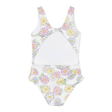 Monnalisa Costume Intero Tinta Unita con Stampa per Neonata 39E045 BIANCO MONNALISA 
