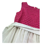 Monnalisa Abito Giromanica Tinta Unita con Stampe per Bambina 715921 BIANCO MONNALISA 