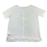 Monnalisa Maxi T-Shirt Tinta Unita con Stampa per Bambina 791610A5 BIANCO MONNALISA 