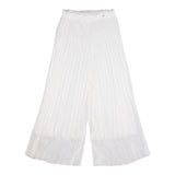 Monnalisa Pantalone Tinta Unita con Elastico In Vita per Bambina 79E400X BIANCO MONNALISA 