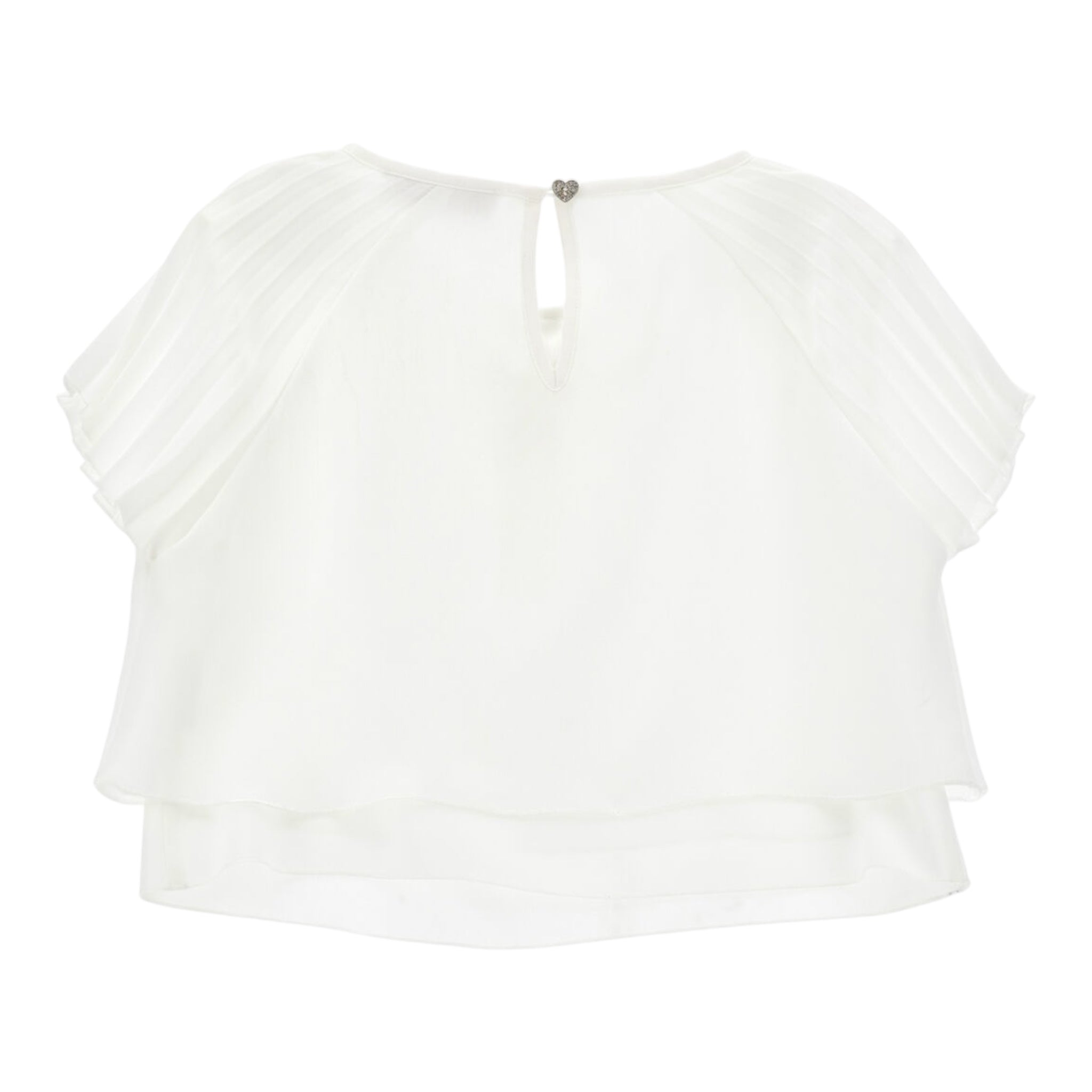 Monnalisa Camicia Mezza Manica Tinta Unita per Bambina 79E610X BIANCO MONNALISA 