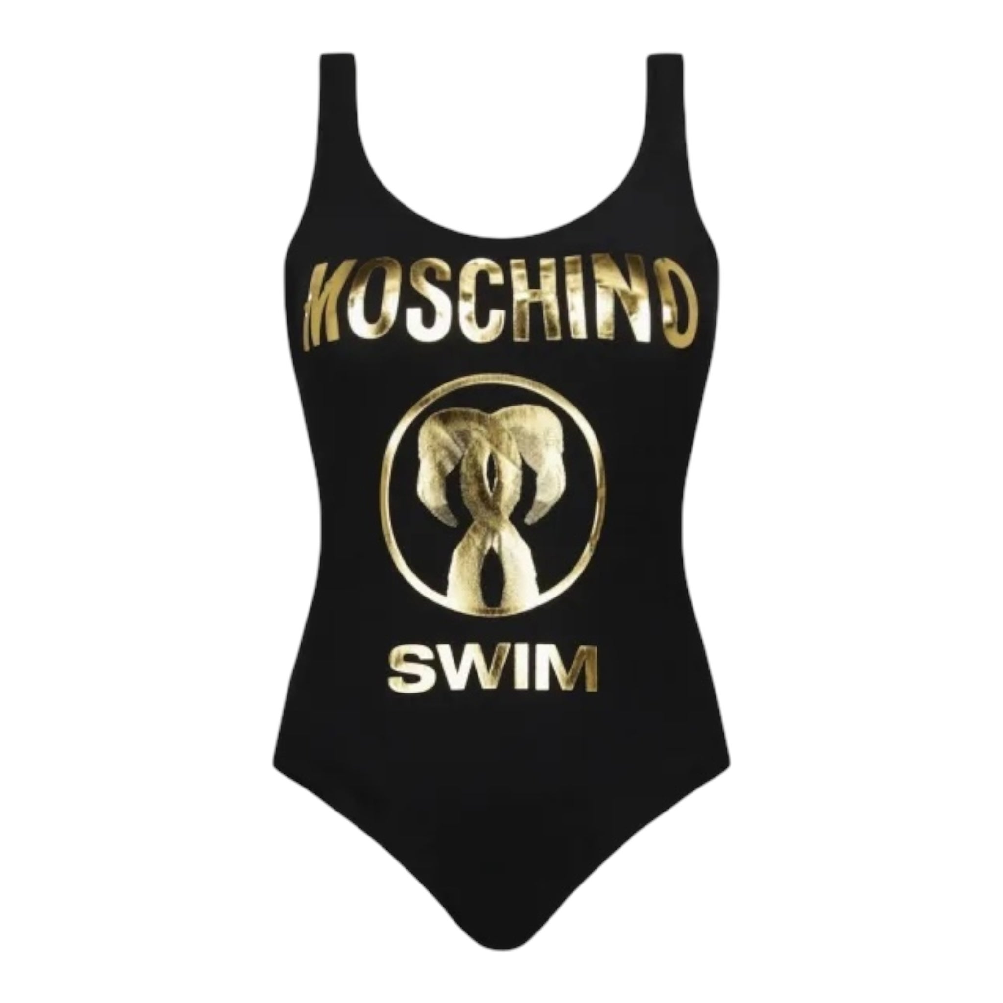 Moschino Costume Intero Tinta Unita con Stampa per Bambina A7123 NERO MOSCHINO 