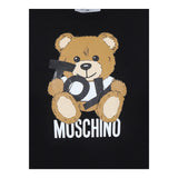 Moschino T-Shirt Girocollo tinta unita con Orso Nero per Bambino H9M04KX NERO MOSCHINO 