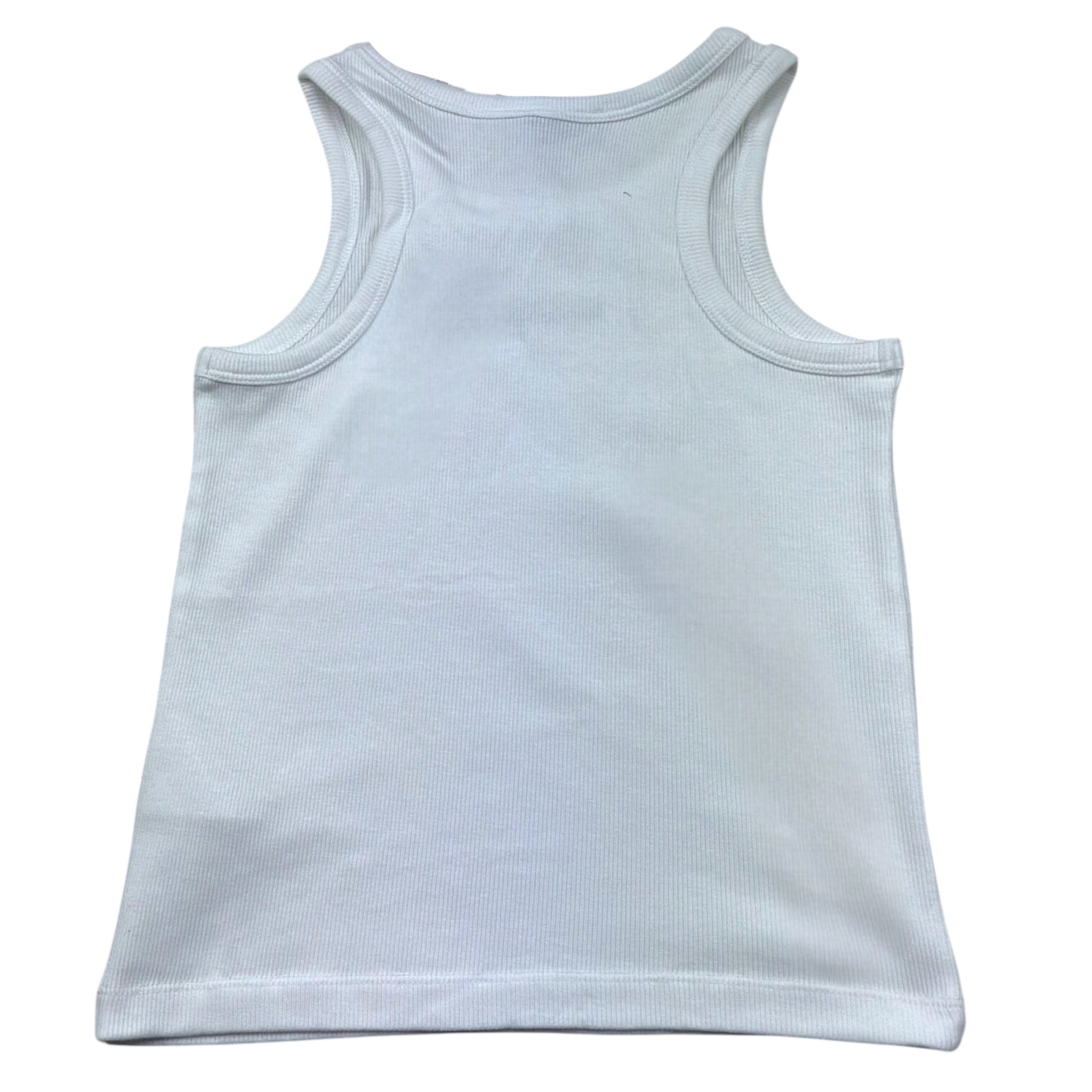 Moschino Canotta Tinta Unita con Stampa per Bambina HAM06M BIANCO MOSCHINO 