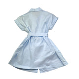 Moschino Abito Tinta Unita Modello Camicia per Bambina HAV0EO AZZURRO MOSCHINO 