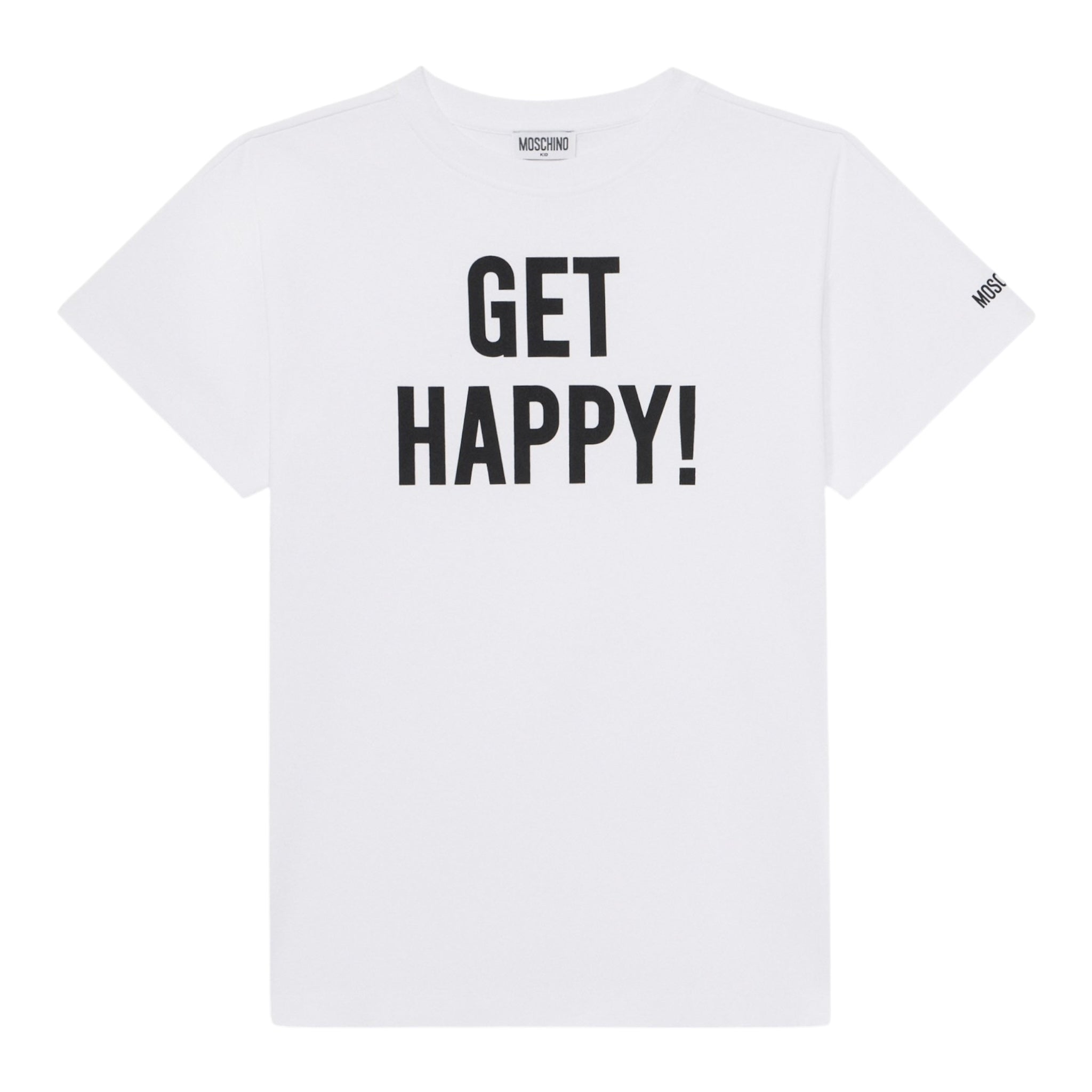 Moschino Abito Tinta Unita con Stampa per Bambina HAV0GQ BIANCO MOSCHINO 