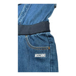 Moschino Tuta Intera Mezza Giromanica In Denim Tinta Unita per Bambina HDT00J BLU MOSCHINO 