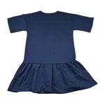 Moschino Abito Mezza Manica Tinta Unita con Stampa per Bambina HDV0HL BLU MOSCHINO 