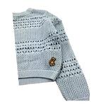 Moschino Maglia Tinta Unita Traforata per Bambina HDW02F AZZURRO MOSCHINO 